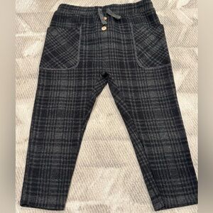 Zara Black and Gray Plaid Toddler Pants